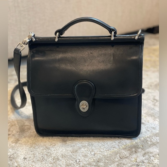 Vintage 90’s Coach Willis Bag Black - Picture 3 of 12